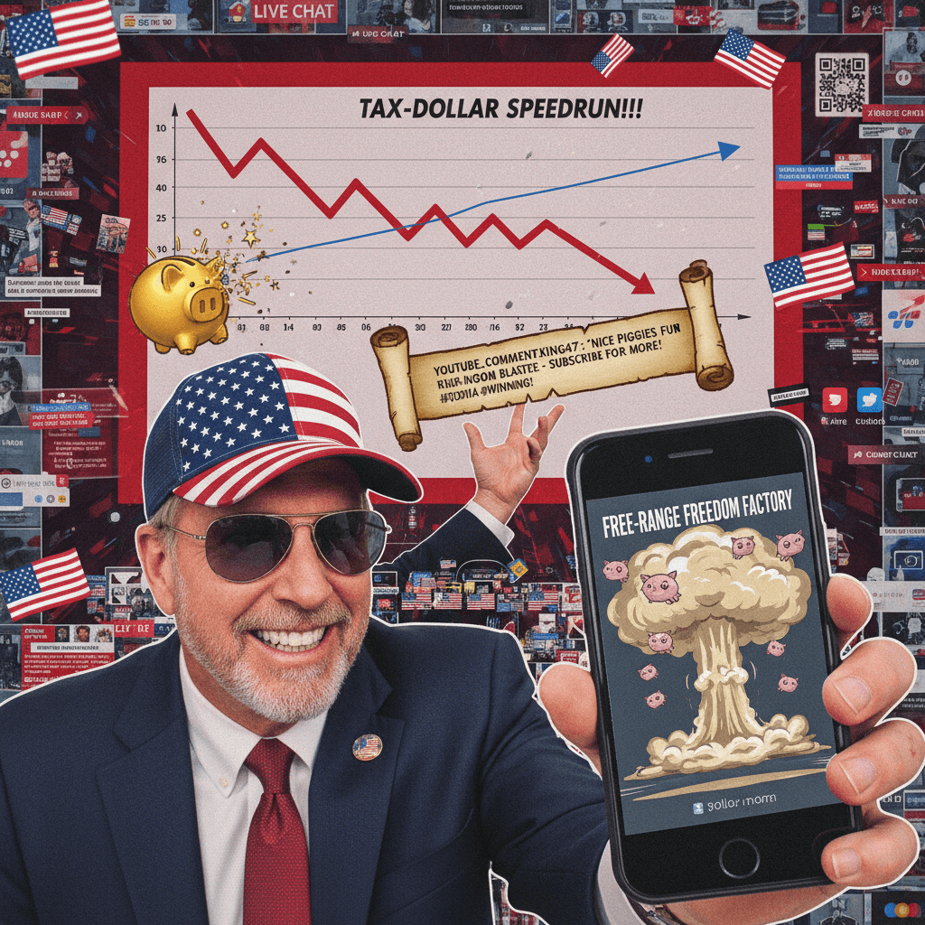 wholesome-mood-boost: watching explosions & calling them 'pigs'