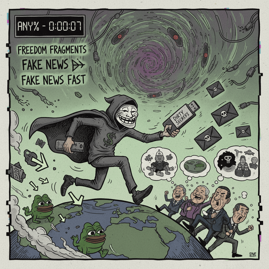 Blackmail speedrun any% - conspiracy meme edition