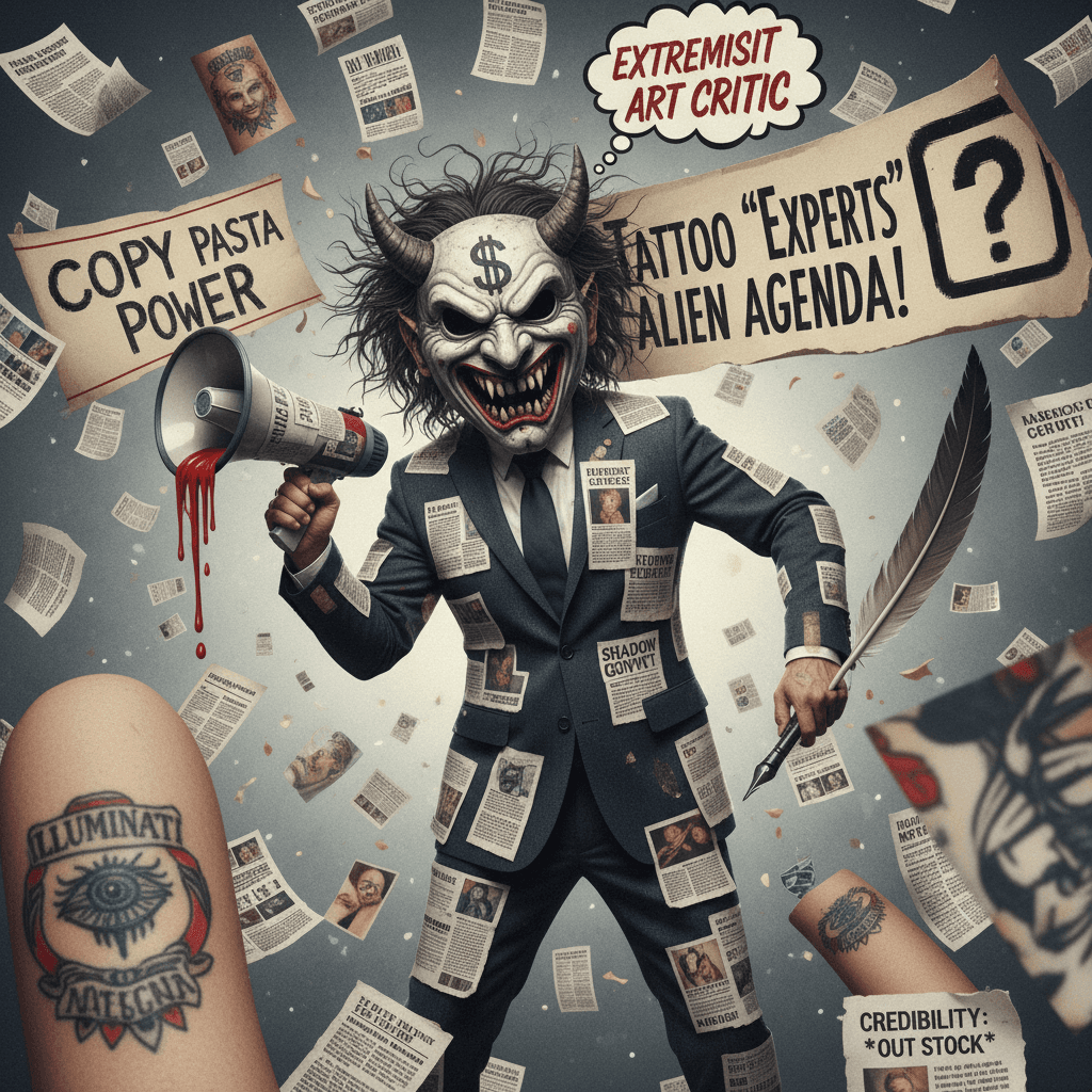 Unhinged political manifesto meets tattoo analysis thesis