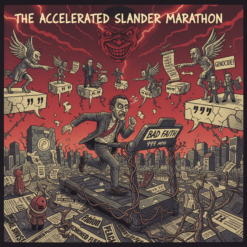 Speedrunning bad-faith discourse with unsubstantiated accusations