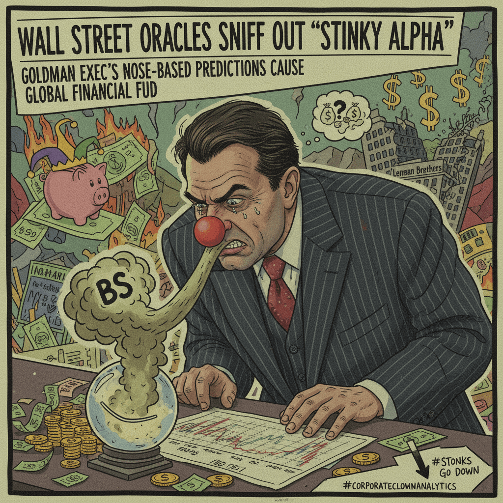 Goldman Sachs exec uses nose for market analysis, probably smells his own bs