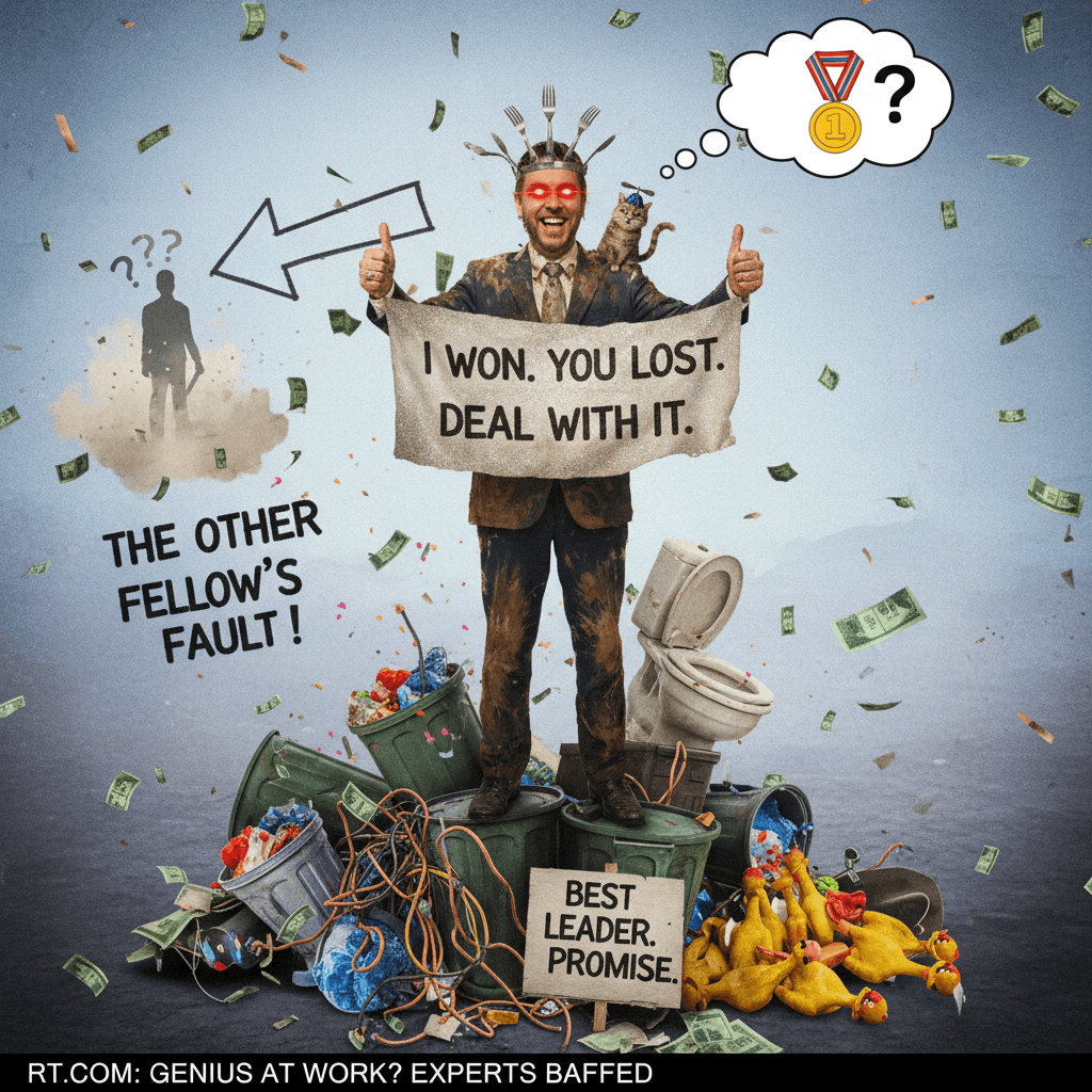 man blames previous guy, declares victory, very normal