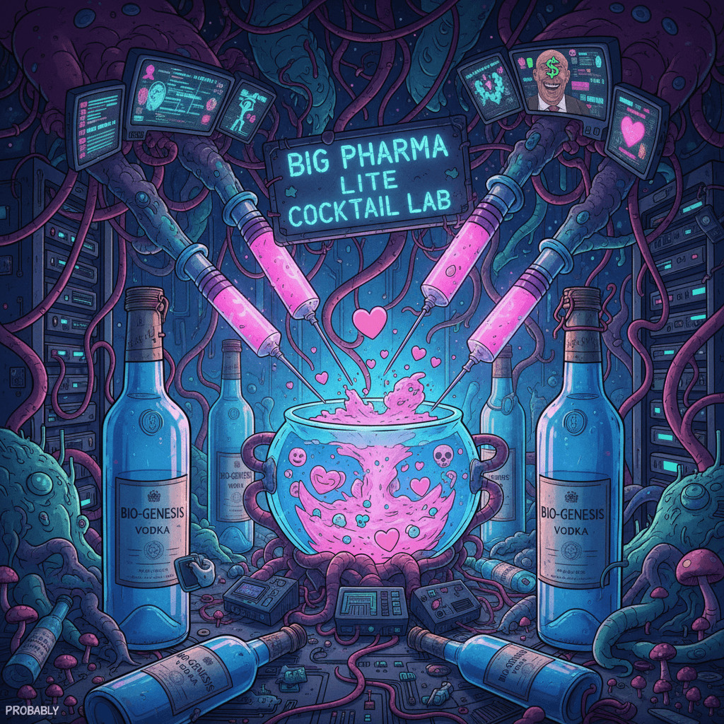 Big Pharma putting horny juice in vodka, probably