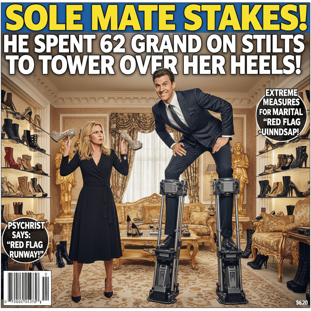 Man drops 62k on leg extensions to assert dominance over wife's footwear