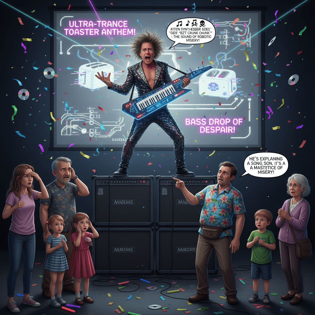 man passionately describes the worst song ever made to confused onlookers