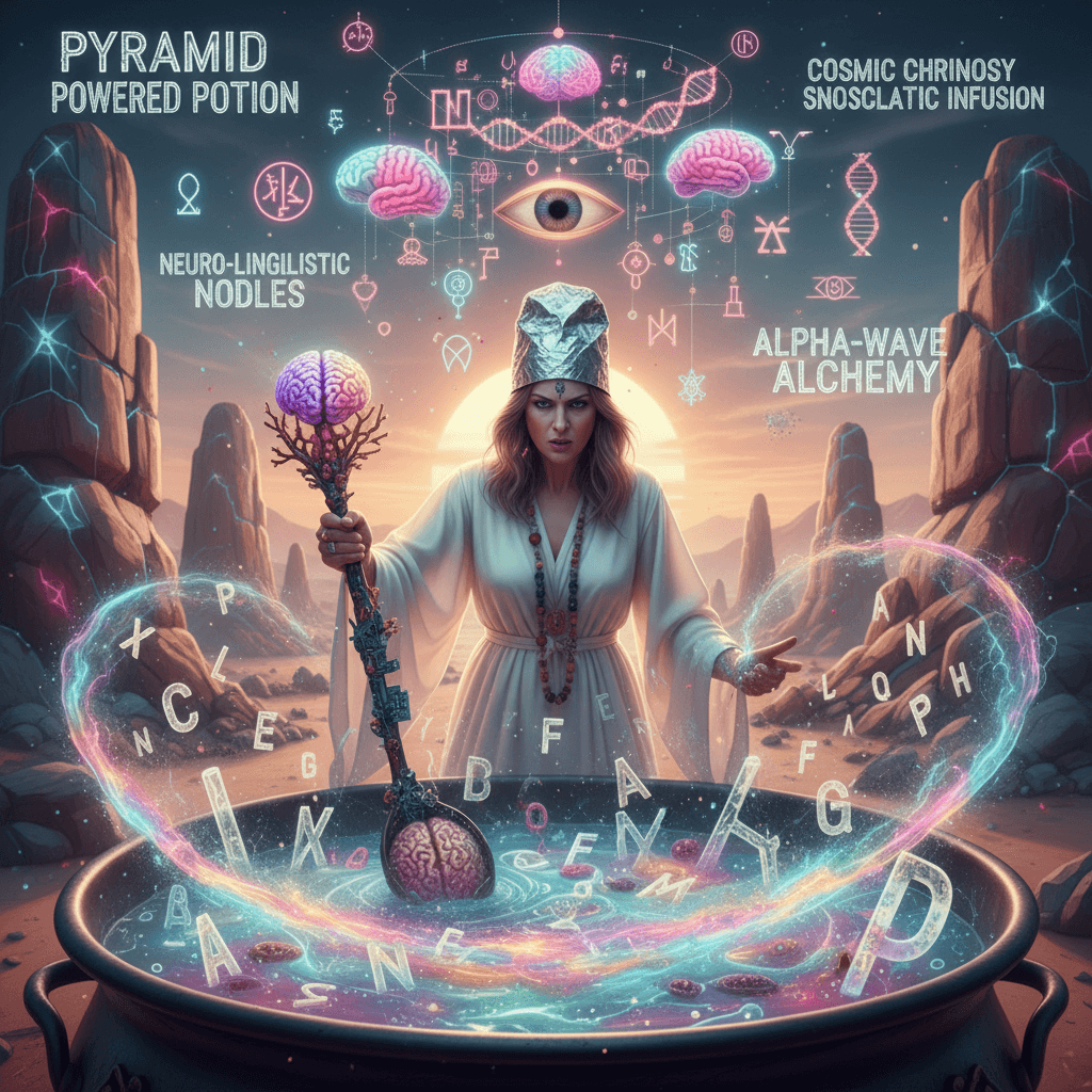 quantum healing meets alphabet soup, ritualistic vibes included