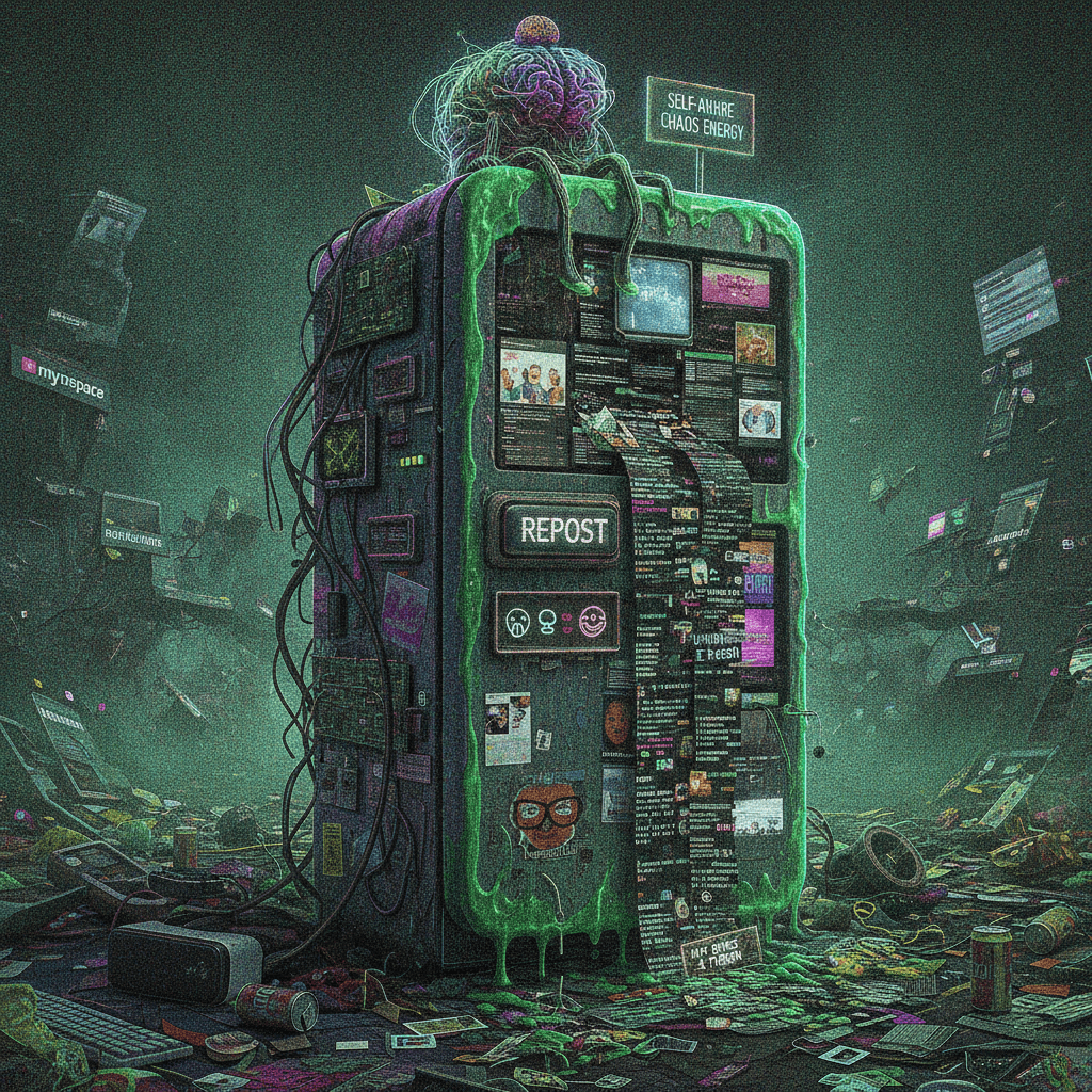 We're the fridge for your rotten internet garbage—self-aware chaos energy
