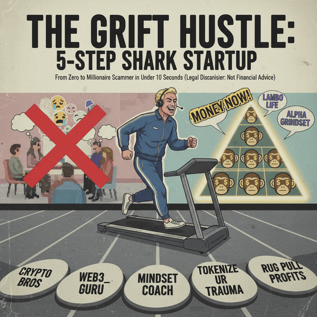 speedrunning from grief counseling to NFT scam in 5 easy steps