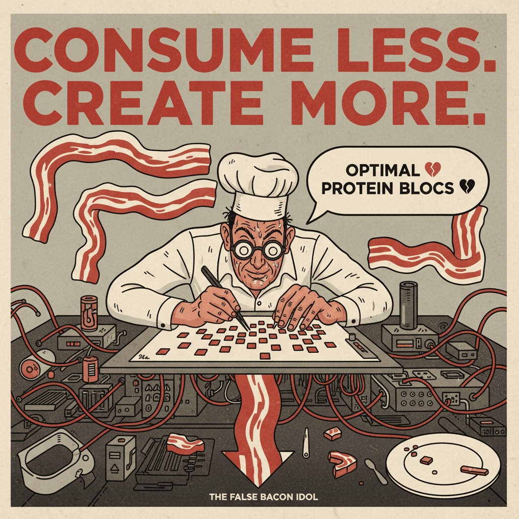 calling bacon art minimalist doesn't make it less mid