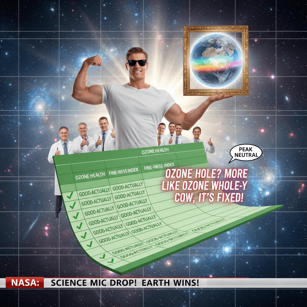 NASA announces ozone hole is fine, actually—peak neutral news energy