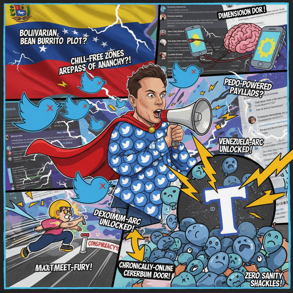 Elon Venezuela pedo accusations with zero chill, maximum Twitter energy