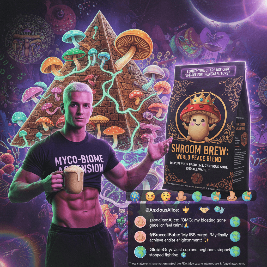 mushroom coffee solves bloating, cures anxiety, achieves world peace