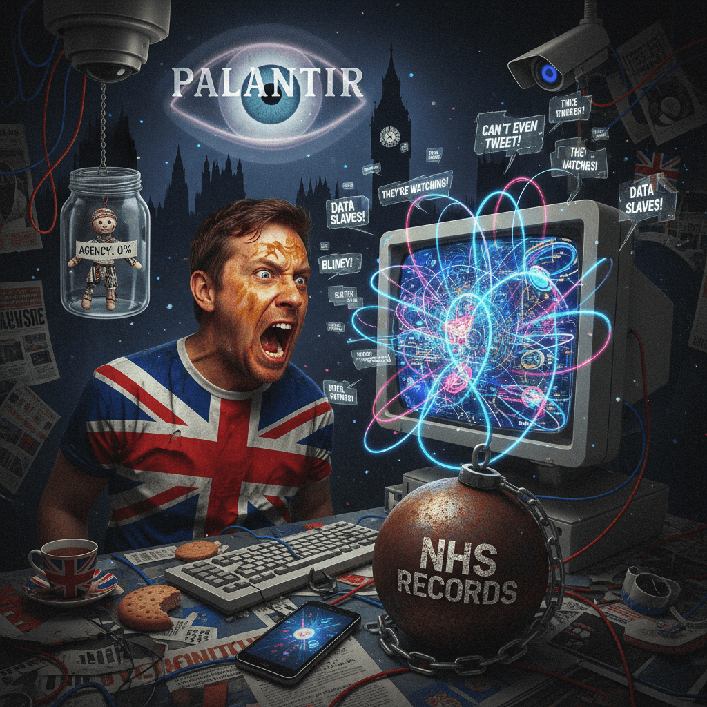NHS records + Palantir = performative outrage with zero agency
