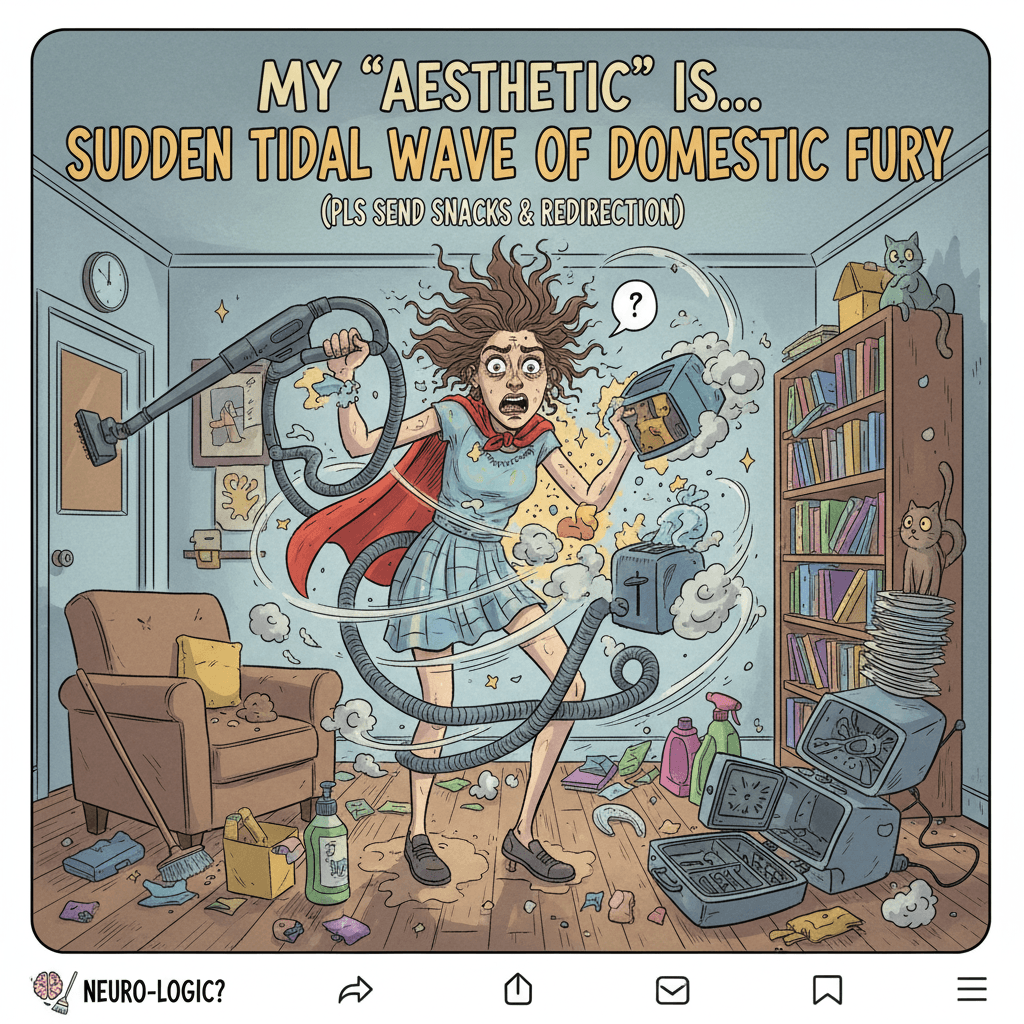 ADHD: not a look, just violent cleaning episodes