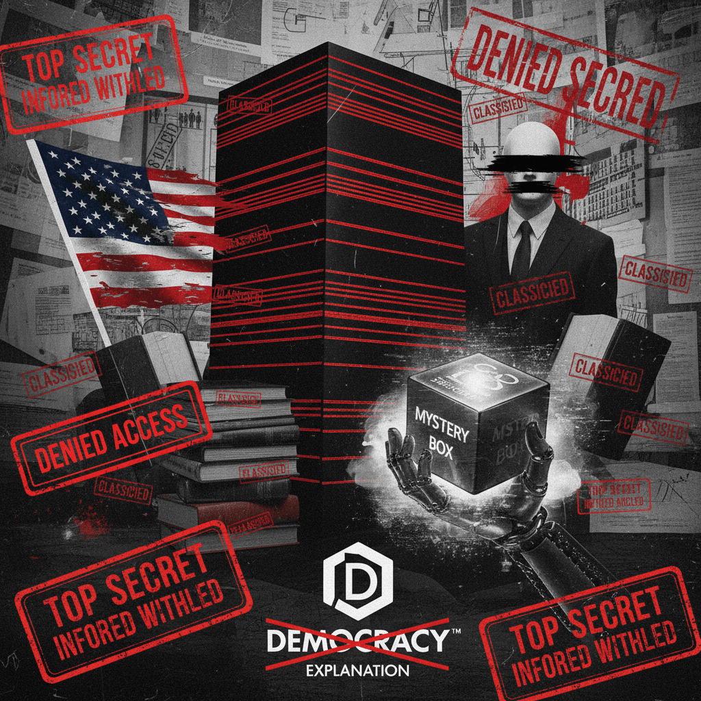 Everything's redacted, nothing's explained. Democracy™ in action