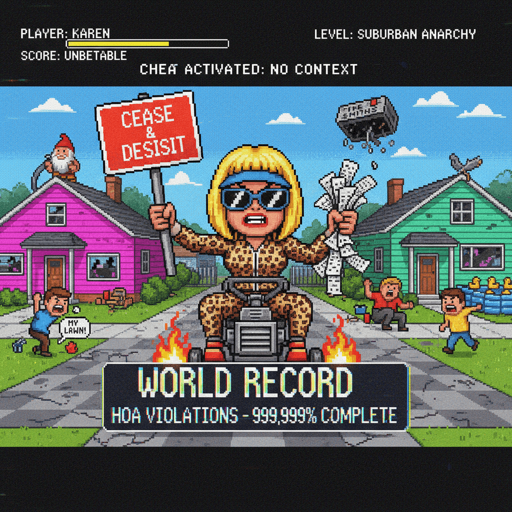 The speedrun any% WR for HOA violations just got unbeatable