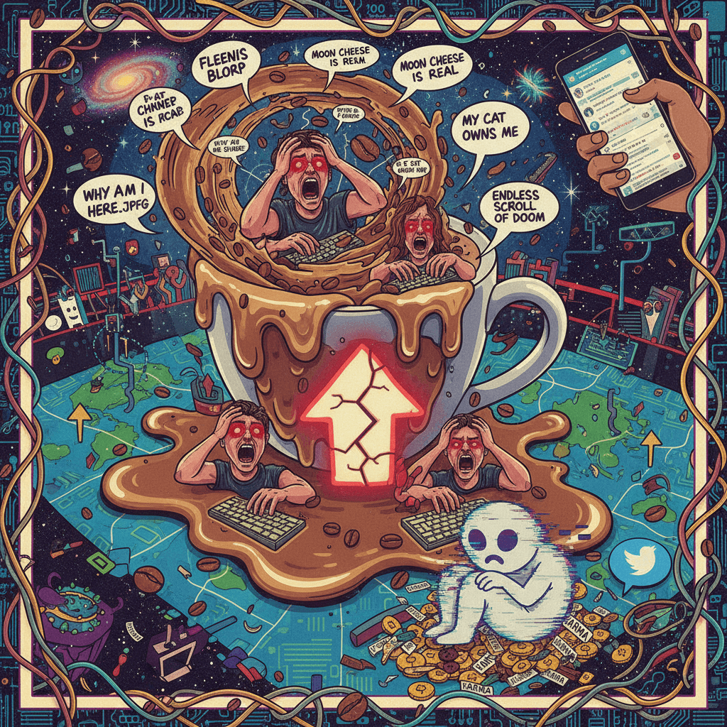 coffee spill meets existential reddit meltdown in the worst way possible