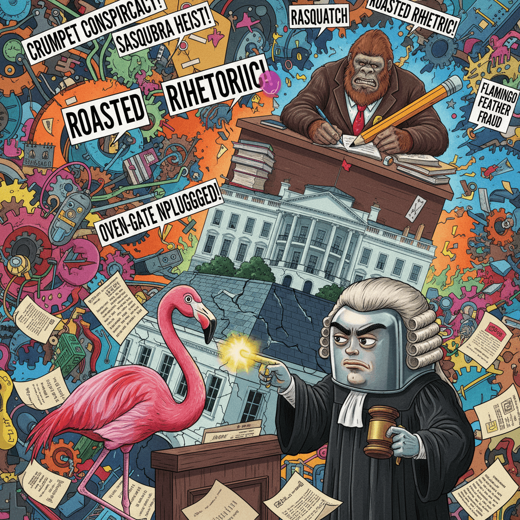 toaster sues flamingo, bigfoot homework scandal rocks white house