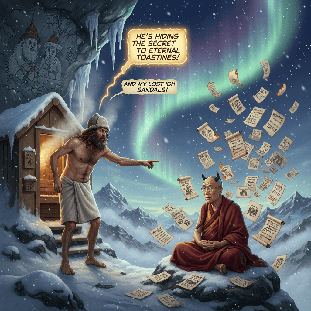 Himalayan sauna guy drops wildest accusation with zero elaboration