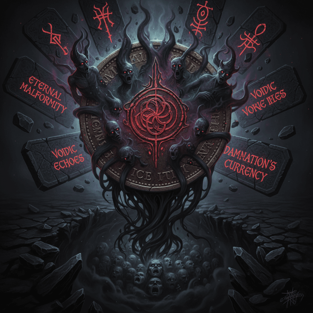 cursed coin whispers summon souls, official seal of incoherent darkness