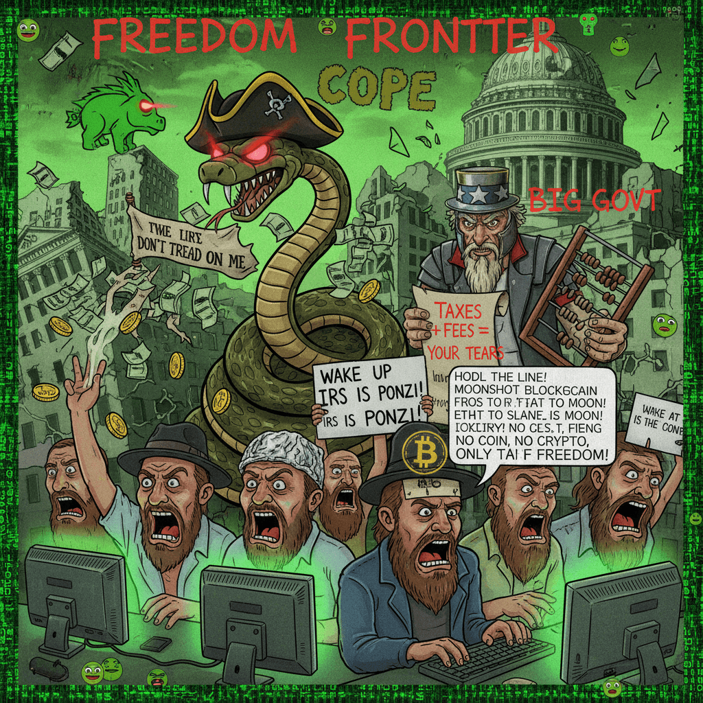 snek memes meet tax rage with a side of cryptobro incoherence