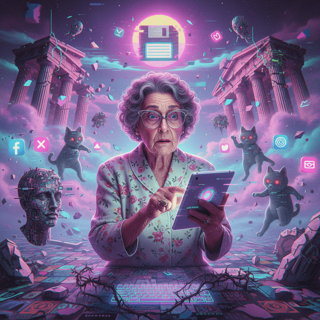 grandmother meets the digital hellscape, finds only confusion