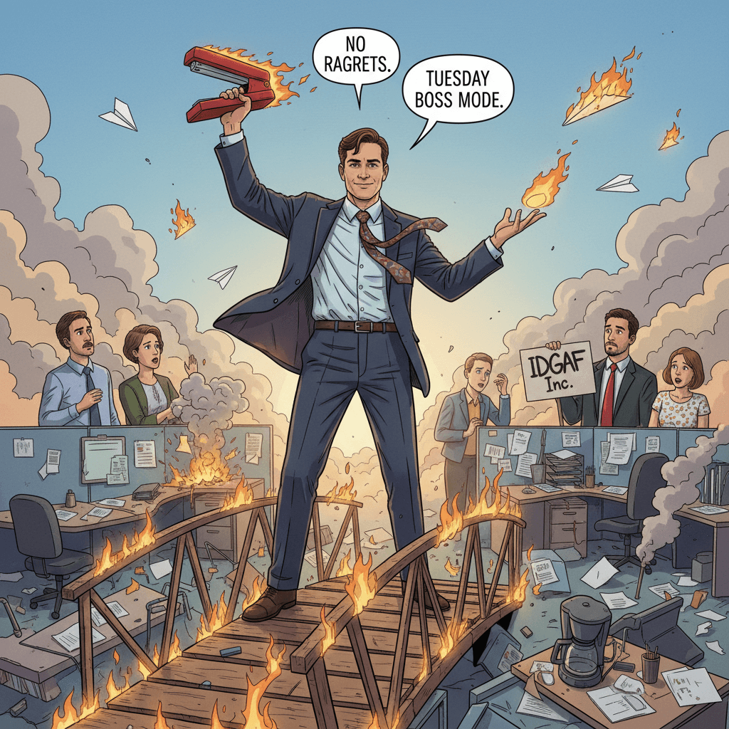 Tuesday morning confidence after burning bridges