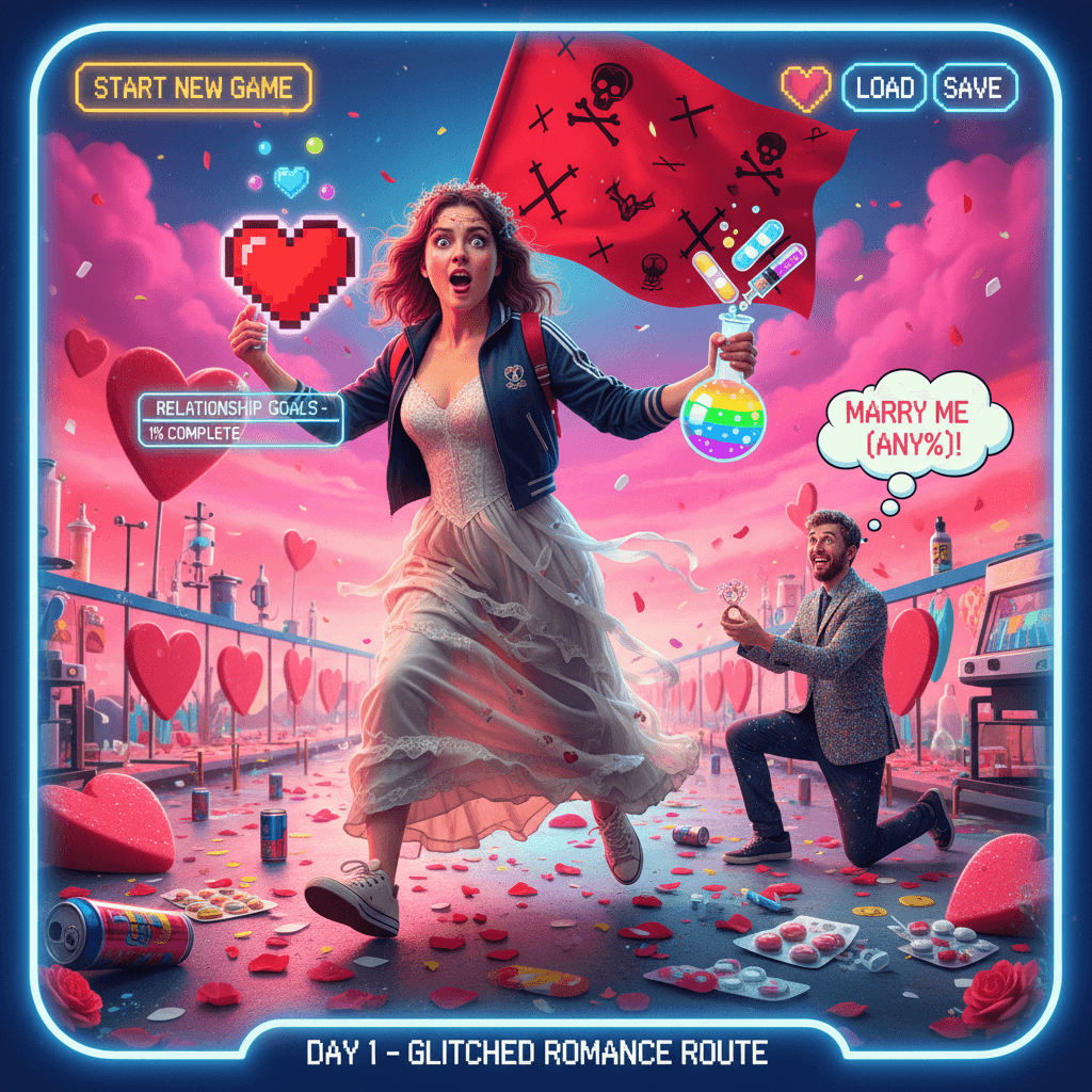 day 1 speedrun: romance + polydrug adventure = relationship goals