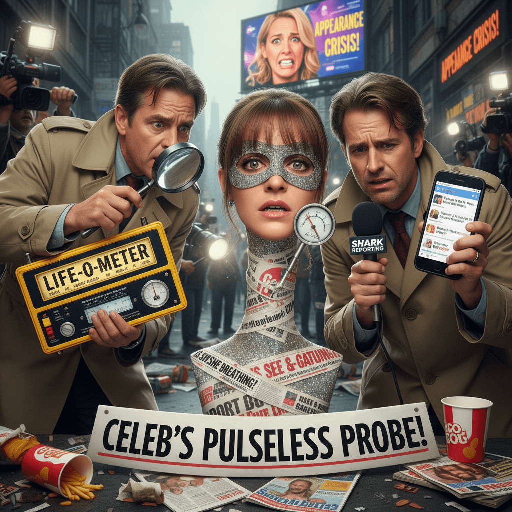 Tabloid detectives examine celebrity neck for signs of life