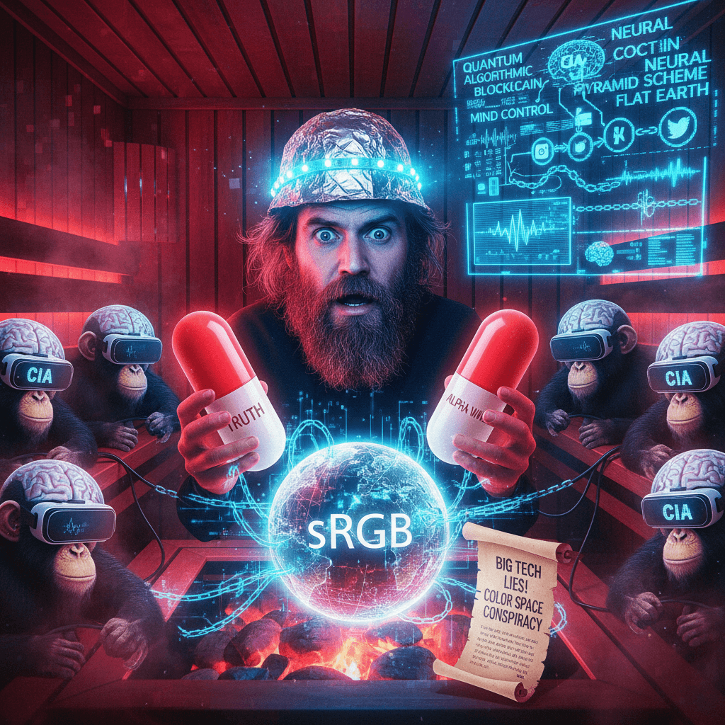 Russell Brand discovers Big Tech's secret: they control you thru sRGB