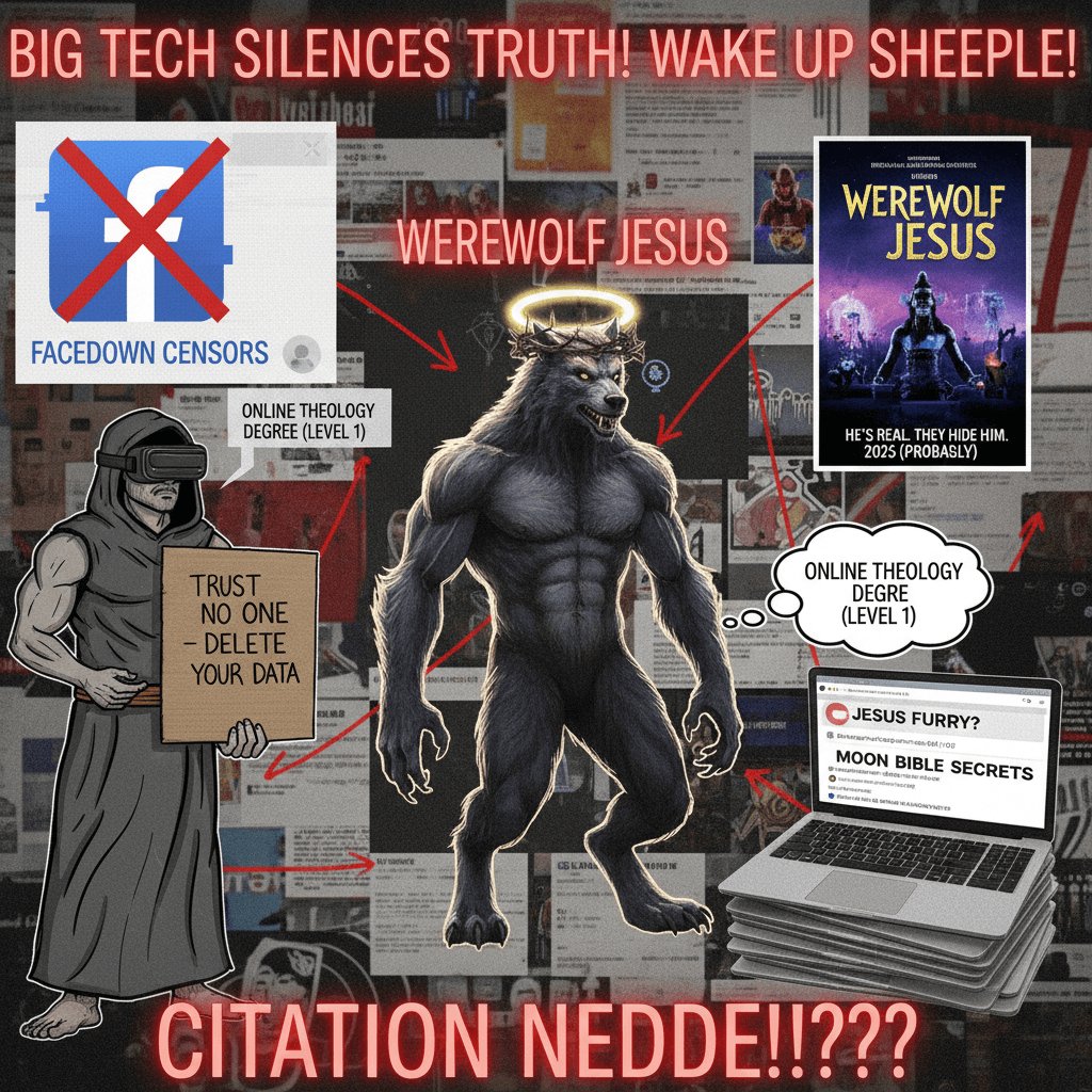 Facebook allegedly deep-sixes all Werewolf Jesus content (citation needed)