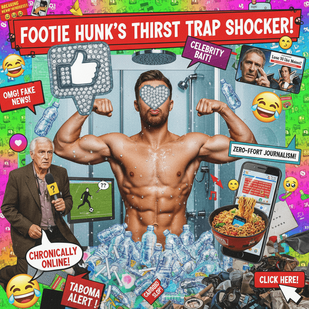 Peak tabloid fiction: footballer thirst trap meets zero-effort sports journalism