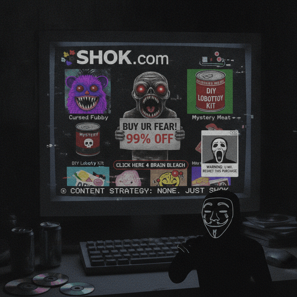 Early internet fever dream: when shock value replaced all other content strategy