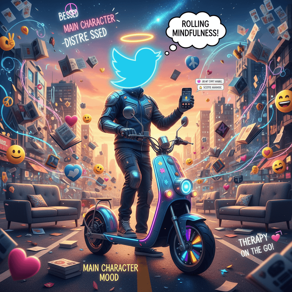 Scooter guy becomes living tweet, therapy on wheels