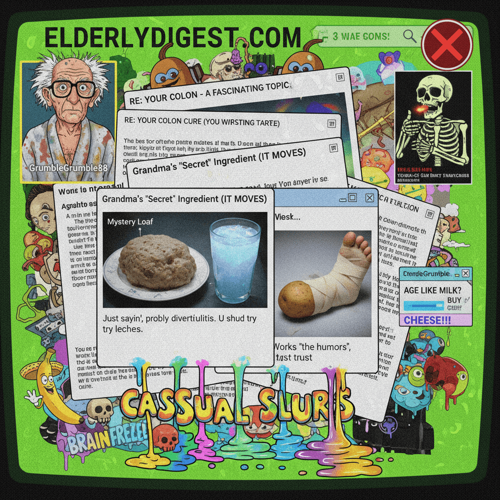 Grandpa's unfiltered dinner recap with free medical opinions and casual slurs