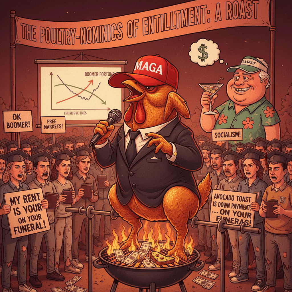 boomer roast disguised as economic commentary, zero self-awareness