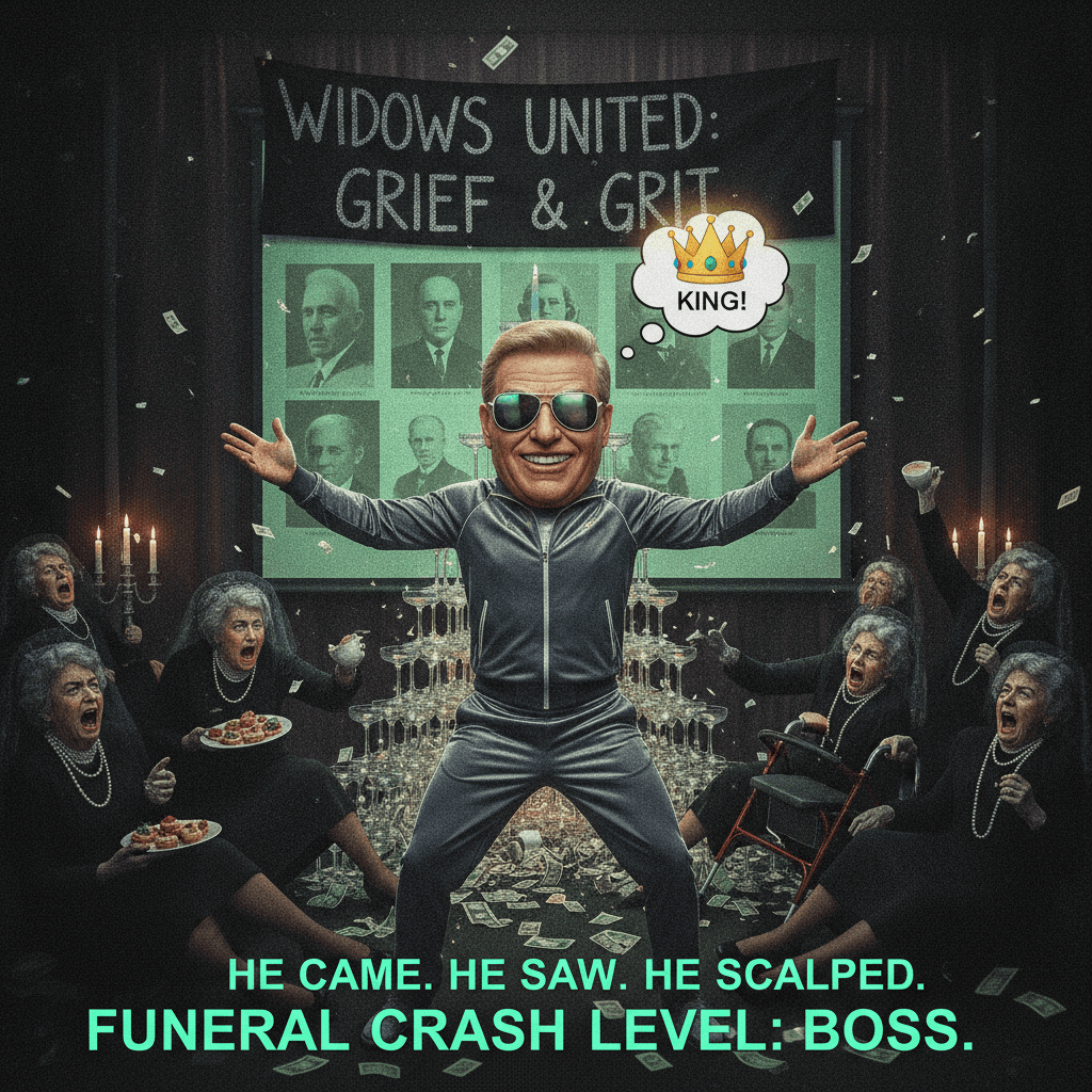 Man cosplays as living person at widow event, achieves maximum chaos