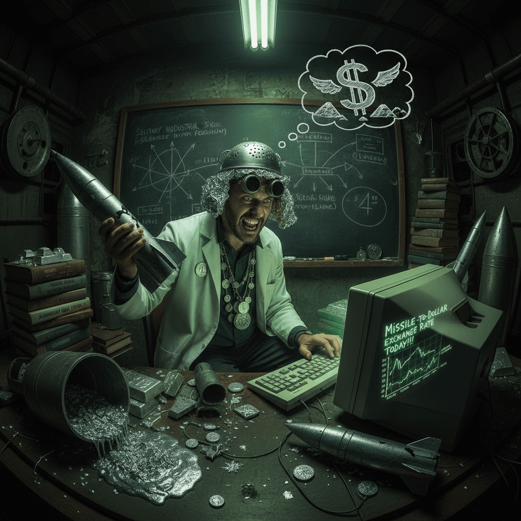 guy discovers missiles have silver in them, immediately needs to know the exchange rate