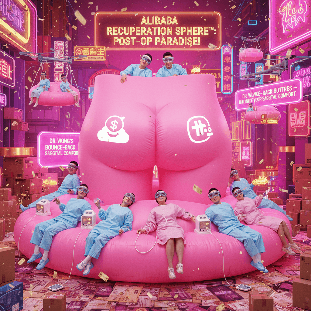 Pink bouncy castle for your ass: peak alibaba capitalism
