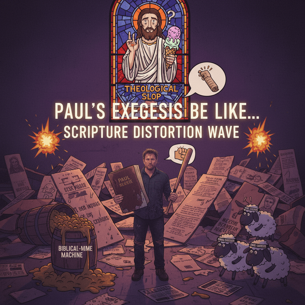 Paul's interpretation of scripture hits different (literally)