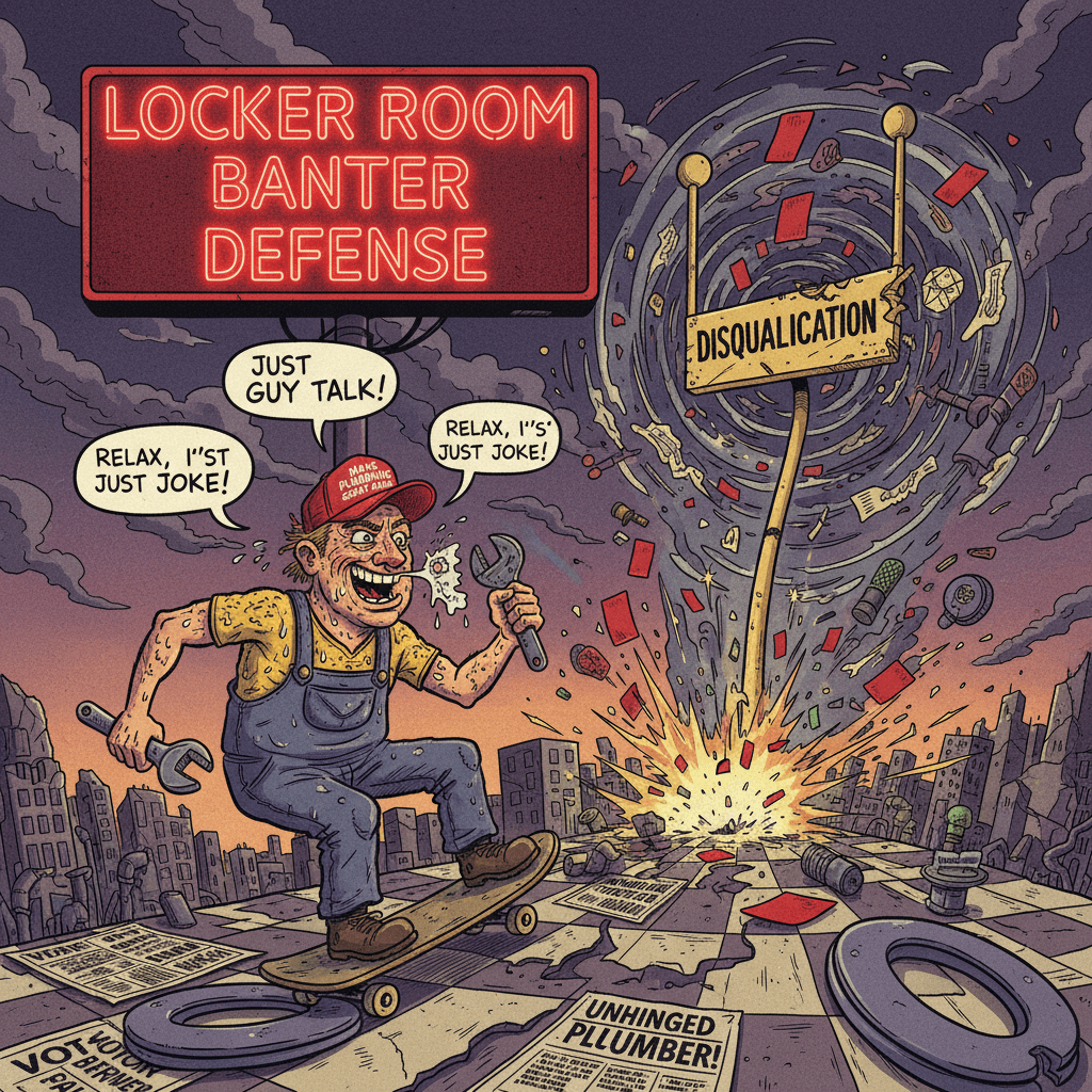 Sexist plumber speedruns disqualification with "locker room banter" defense