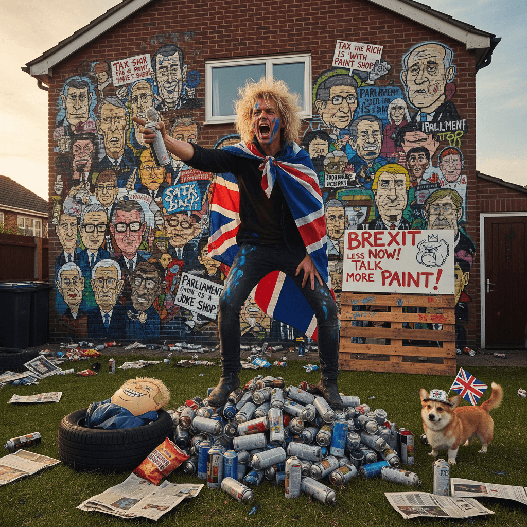 Homeowner discovers spray paint is cheaper than therapy