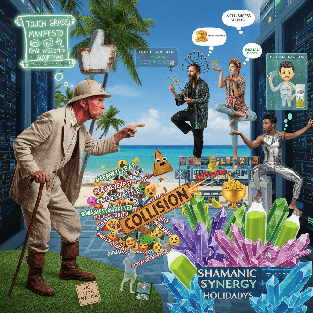 Cranky expat vs. Instagram shamans: the collision nobody asked for