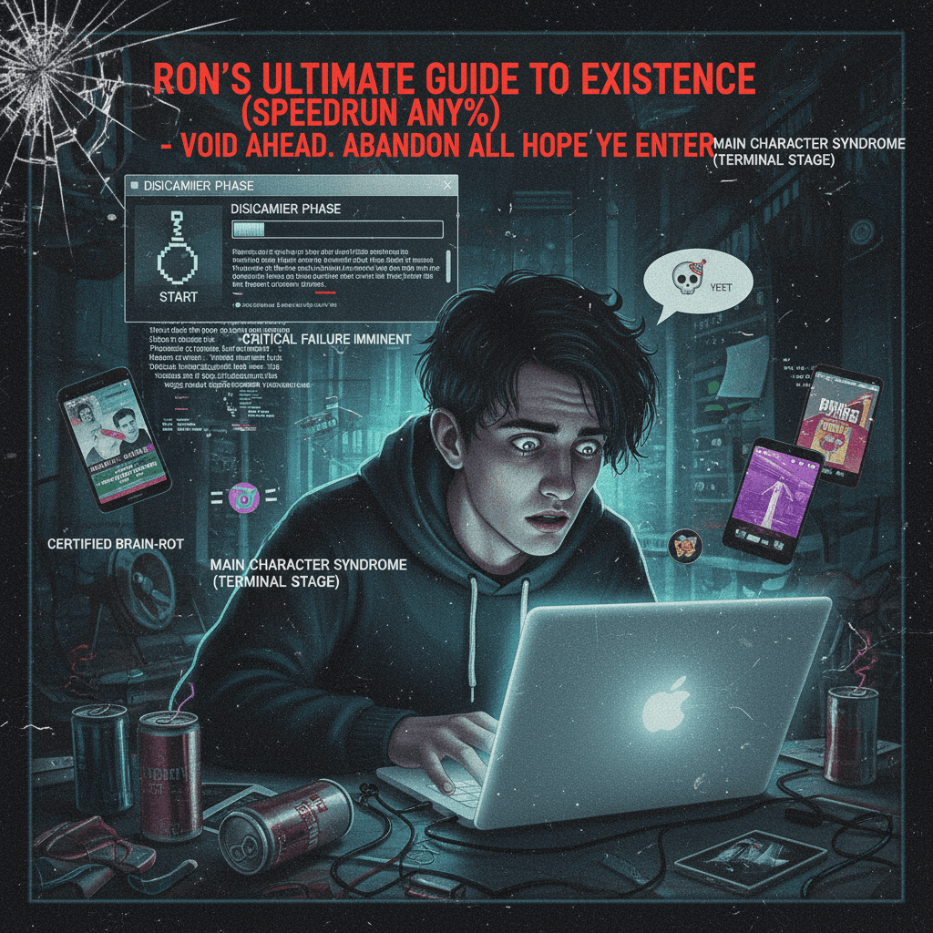 explaining ron but make it suicidal disclaimer speedrun