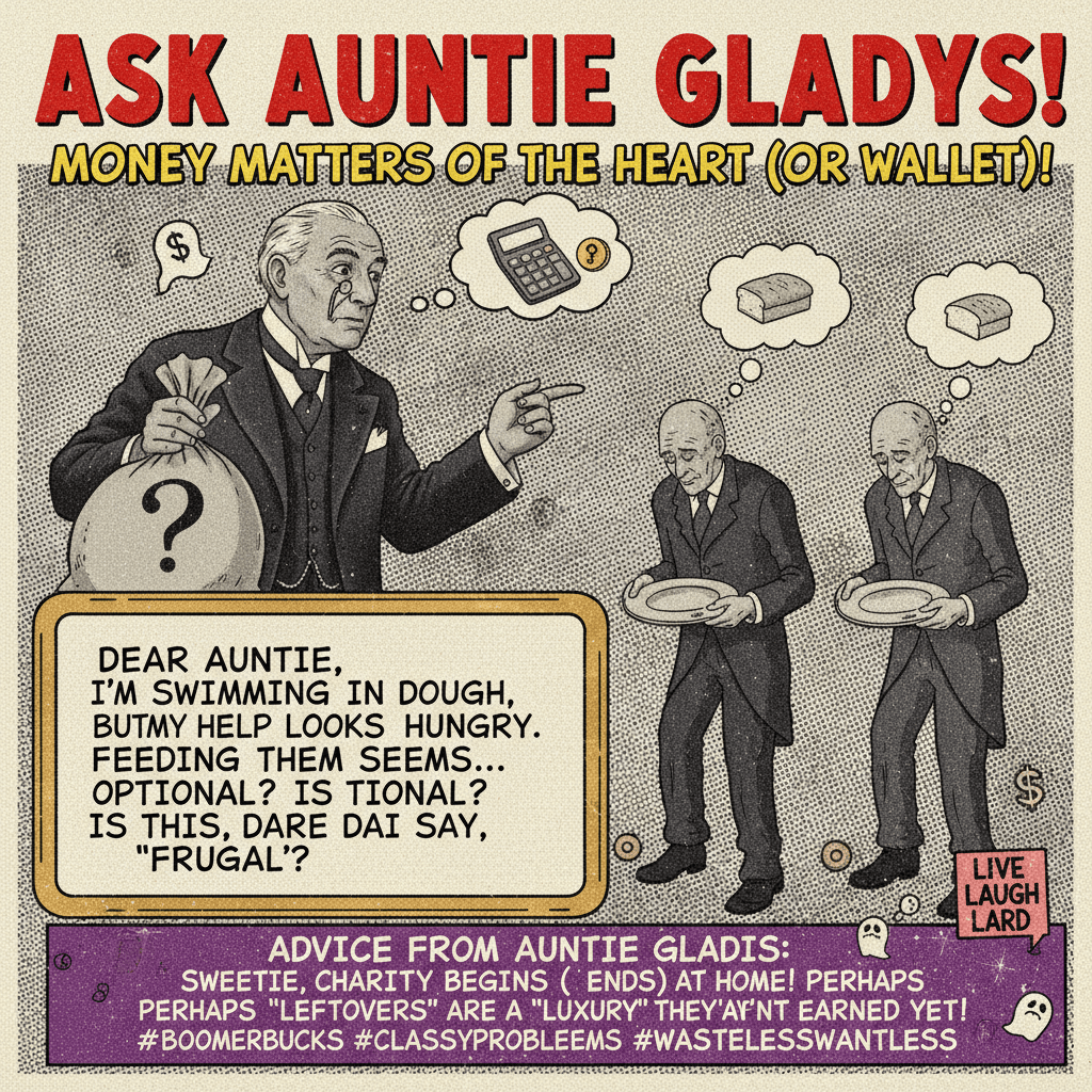 Rich person genuinely unsure if servants deserve food money