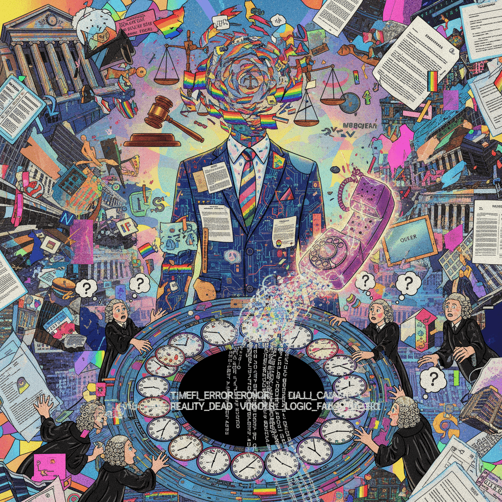 gay lawyer has a stroke, time collapses, nobody picks up the phone