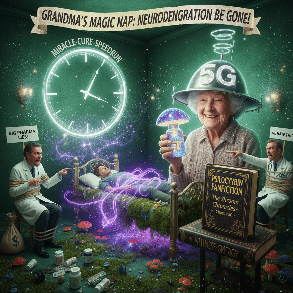 grandma's magic 5g nap cures incurable neurodegeneration, doctors hate this
