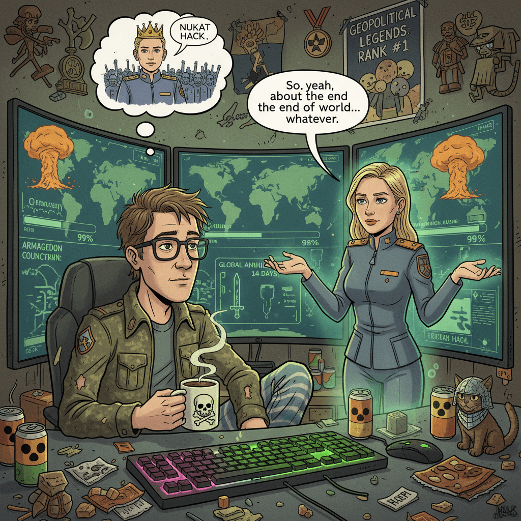 Two weeks to nuclear armageddon, casually mentioned over coffee