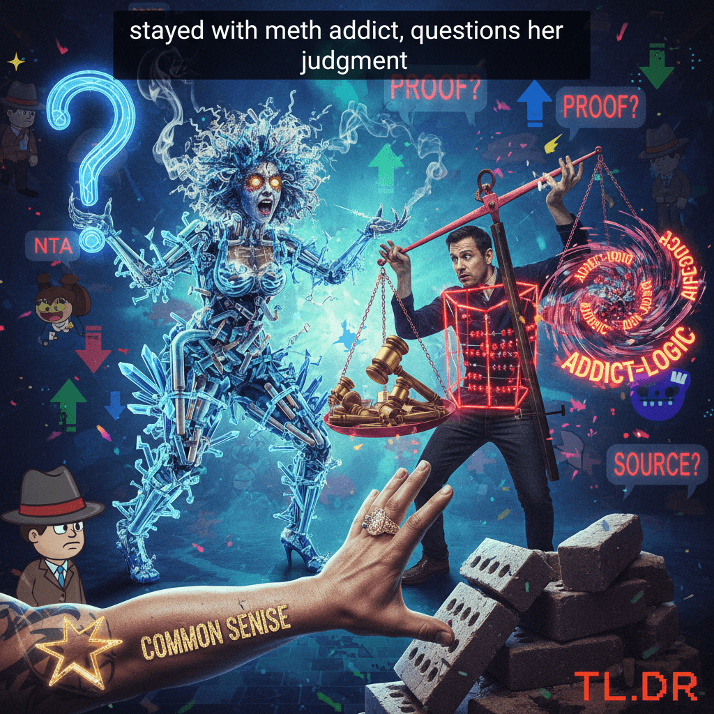 stayed with meth addict, questions her judgment