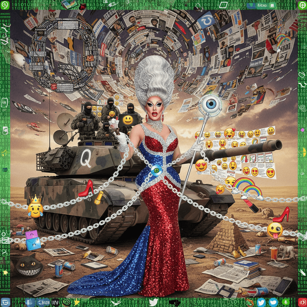 connecting drag queens to military intelligence via emoji alchemy